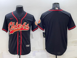 Men's Kansas City Chiefs Blank Black Baseball Nike Jersey