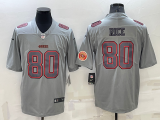 Men's San Francisco 49ers #80 Rice Grey Atmosphere Fashion Limited Jersey