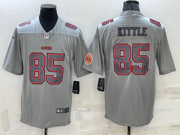 MLB San Francisco 49ers #85 George Kittle Grey Atmosphere Fashion Limited Jersey