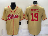 Men's San Francisco 49ers #19 Deebo Samuel Gold Baseball Jersey