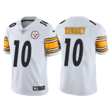 Men's Pittsburgh Steelers #10 Mitchell Trubisky White Vapor Untouchable Limited Jersey