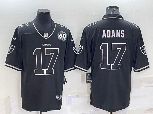 Men's Las Vegas Raiders #17 Davante Adams Black Lights Out Vapor Limited Jersey