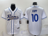 Men's Los Angeles Rams #10 Cooper Kupp White Baseball Nike Jersey