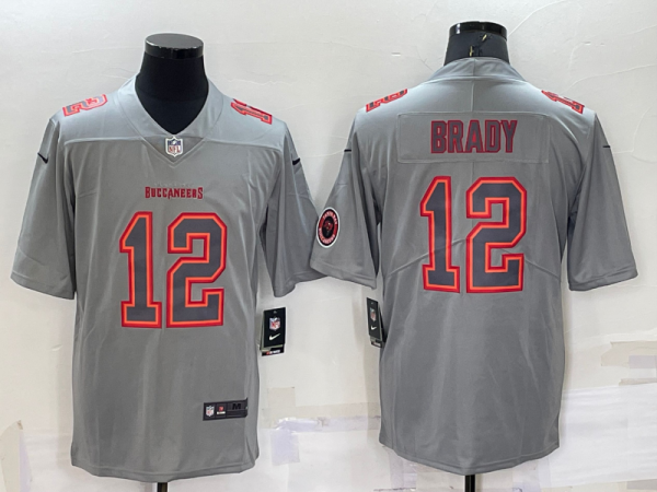 Men's Tampa Bay Buccaneers #12 Tom Brady With Patch Atmosphere Fashion Limited Jersey