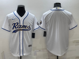 Men's Los Angeles Rams White Baseball Nike Jersey