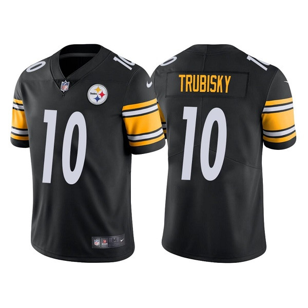 Men's Pittsburgh Steelers #10 Mitchell Trubisky Black Vapor Untouchable Limited Jersey