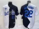 MLB Los Angeles Dodgers #22 Bad Bunny 2022 All-Star White/Black Split Jersey