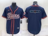 Men's Chicago Bears Blank Blue/Orange Baseball Nike Jersey