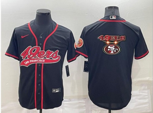 Men's San Francisco 49ers Blank Black Baseball Nike Jersey