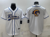 Men's Los Angeles Rams White Baseball Nike Jersey