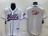 Men's Buffalo Bills Blank White Baseball Nike Jersey