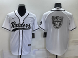 Men's Las Vegas Raiders Blank White Baseball Jersey