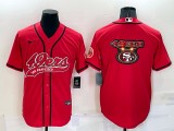 Men's San Francisco 49ers Blank Red Baseball Nike Jersey