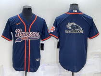 Men's Denver Broncos Blank Blue Baseball Nike Jersey