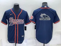 Men's Denver Broncos Blank Blue Baseball Nike Jersey