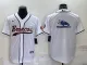 Men's Denver Broncos Blank White Baseball Nike Jersey