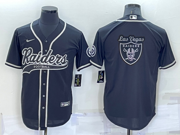 Men's Las Vegas Raiders Blank Black Baseball Jersey