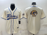 Men's Los Angeles Rams Cream Baseball Nike Jersey