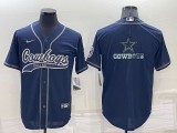 Men's Dallas Cowboys Blank Blue Baseball Nike Jersey