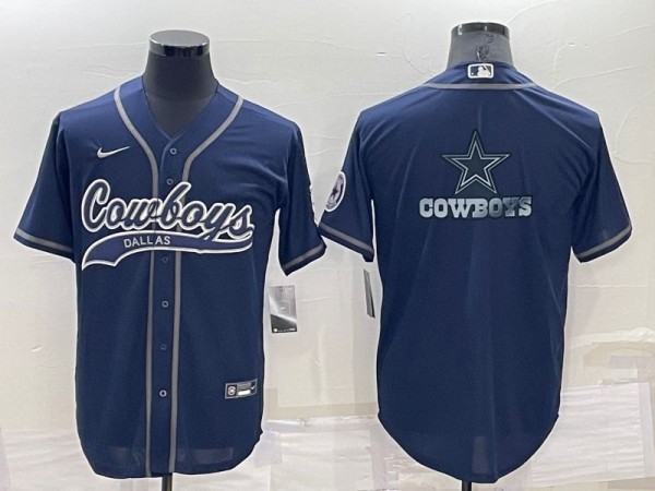 Men's Dallas Cowboys Blank Blue Baseball Nike Jersey