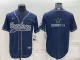 Men's Dallas Cowboys Blank Blue Baseball Nike Jersey