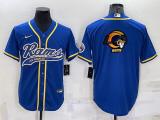 Men's Los Angeles Rams Blank Blue Baseball Nike Jersey