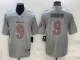 Men's Cincinnati Bengals #9 Joe Burrow Grey Atmosphere With Patch Fashion Limited Jersey
