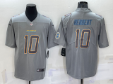 Men's Los Angeles Chargers #10 Justin Herbert Grey Atmosphere With Patch Fashion Limited Jersey