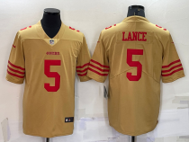 Men's San Francisco 49ers #5 Lance Gold Inverted Legend Limited Jersey