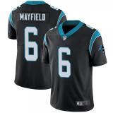 Men's Carolina Panthers #6 Baker Mayfield Black Vapor Untouchable Limited Jersey