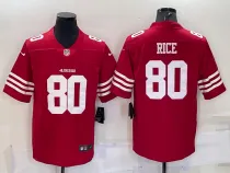 Men's San Francisco 49ers #80 Rice 2022 New Red Vapor Untouchable Limited Jersey