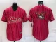 Men's San Francisco 49ers Red Team Big Logo With Patch Baseball Jersey