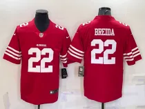 Men's San Francisco 49ers #22 Breida 2022 New Red Vapor Untouchable Limited Jersey