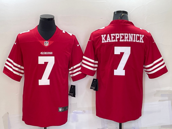 Men's San Francisco 49ers #7 Kaepernick 2022 New Red Vapor Untouchable Limited Jersey