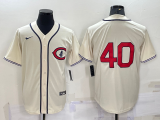 MLB Chicago Cubs #40 Willson Contreras  Cream 2022 Field Of Dreams Jersey