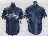 Men's Dallas Cowboys Blank Navy With Patch Baseball Jersey