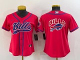 Women Buffalo Bills Blank Red Baseball Nike Jersey