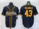 Men's Pittsburgh Steelers #43 Polamalu Black Baseball Jersey