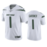 Men's New York Jets #1 Sauce Gardner White Vapor Untouchable Limited Stitched Jersey