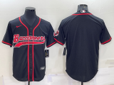 Men's Tampa Bay Buccaneers Black Blank Baseball Jersey