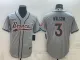 Men's Denver Broncos #3 Russell Wilson Grey Baseball Nike Jersey