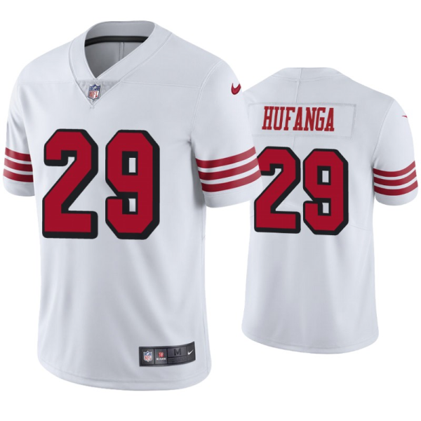 Men's San Francisco 49ers #29 Talanoa Hufanga White Color Rush Limited Jersey