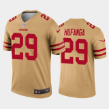 Men's San Francisco 49ers #29 Talanoa Hufanga Gold Inverted Legend Limited Jersey