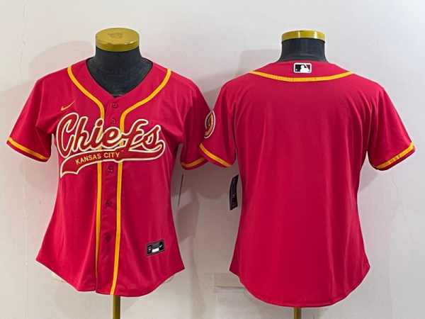 Women Kansas City Chiefs Blank Red Baseball Nike Jersey