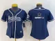 Women Dallas Cowboys Navy Team Big Logo With Patch Baseball Nike Jersey