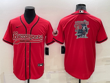 Men's Tampa Bay Buccaneers Red Team Big Logo With Patch Baseball Nike Jersey