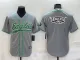 Men's Philadelphia Eagles Grey Team Big Logo With Patch Baseball Nike Jersey