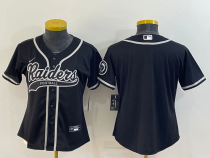 Women Las Vegas Raiders Blank Black Baseball Jersey