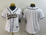 Women New Orleans Saints Blank White Baseball Nike Jersey