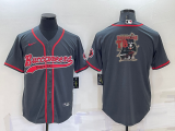 Men's Tampa Bay Buccaneers Grey Team Big Logo With Patch Baseball Nike Jersey